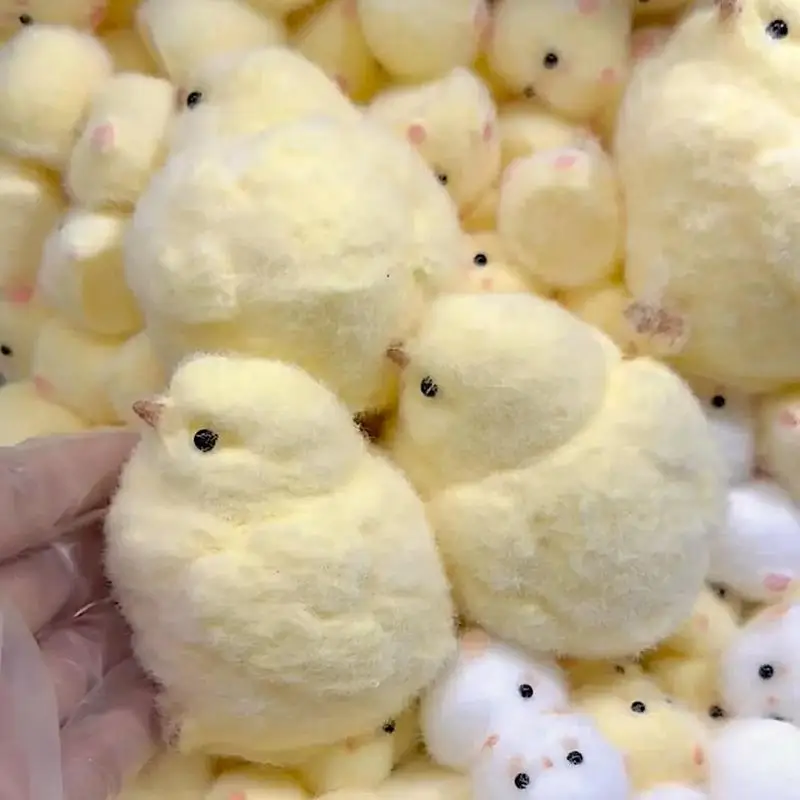 Squishy Toy Handmade Yellow Big Chicken Plush Silicone Squishy Pinching Toys Cute Hen Chicks Taba Squeezing Gift