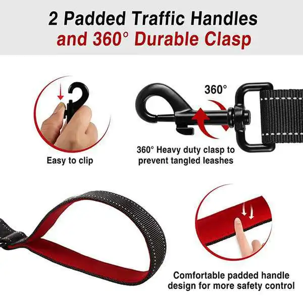 Double Strap for Dogs Hands Free Leash Dog Long Leash for Pet Puppy Accessories Dog Walking GXQ16 6