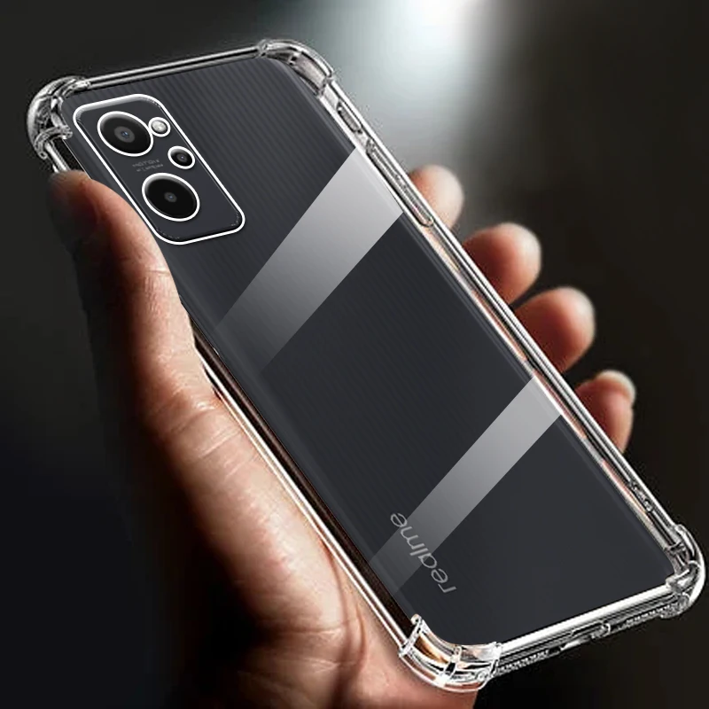 

Thickened Airbag Shockproof Clear Soft Tpu Phone Case 6.6" For Realme 9i case 4G Transparent Back Cover RMX3491 Funda Cases