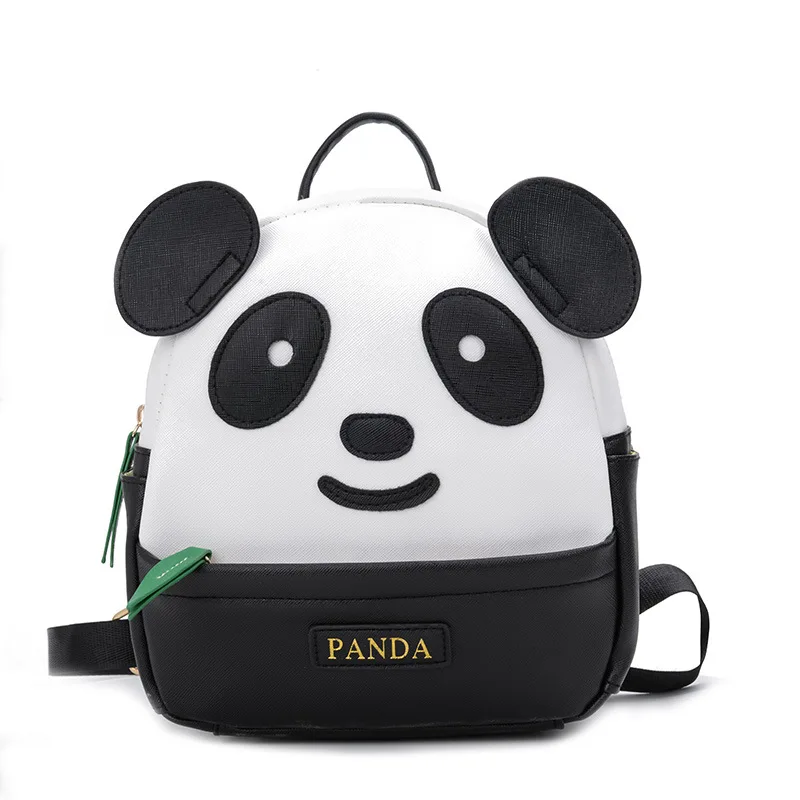 

Cute Cartoon Panda Backpacks Children's Schoolbags Primary School Pu Leather Small backpack For Boy Girls Lovely Daypacks 2023