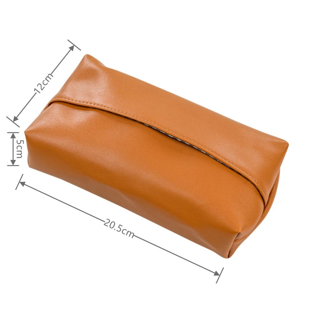 Leather Tissue Box Holder Light Luxury Home Living Room Bathroom Kitchen Desktop Tissue Case Storage Creative Car Napkin Holder 2