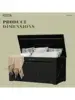 Flamaker Resin Deck Box 120 Gallon Waterproof Large Deck Boxes Plus Outdoor Indoor Storage Box Imitation Wood Resin for 4