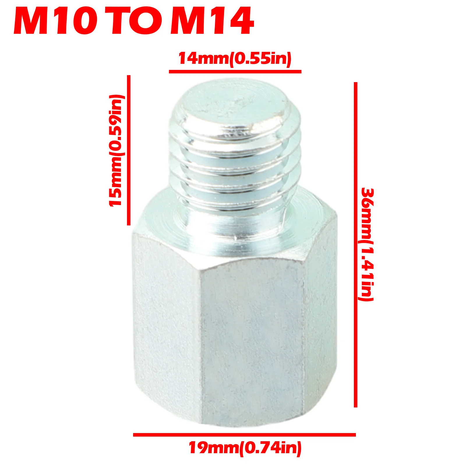 M10 To M14 M16 M14 To 5/8-11 Or 5/8-11 To M14 Adapter Grinder For Angle Grinder Connector Polishing Pad Saw Blade Hole Saw Tool 10pcs 3 17mm 6mm shank polishing wheel mandrels set cutting disc extension rod cutting blade connective rod for rotary tool