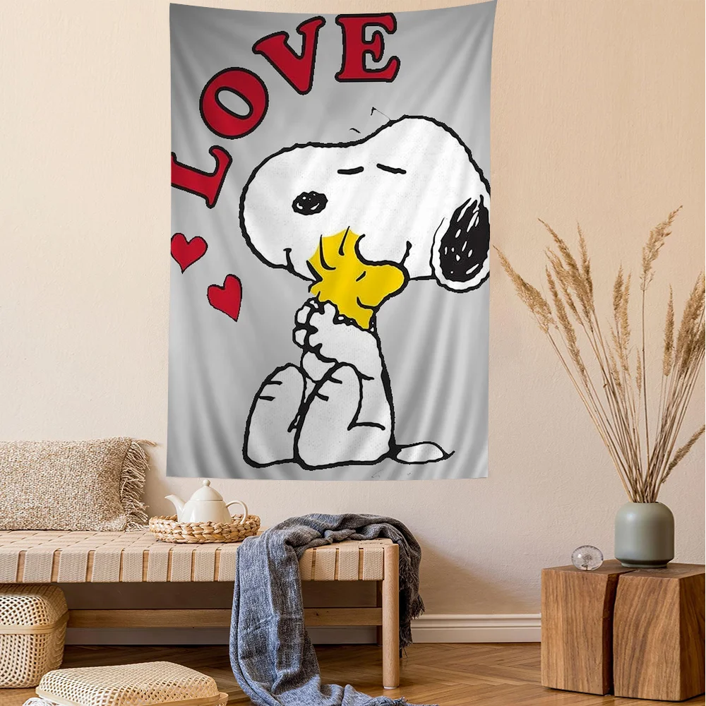 Kawaii Cartoon Comics S-Snoopy Cartoon Tapestry Art Science Fiction ...