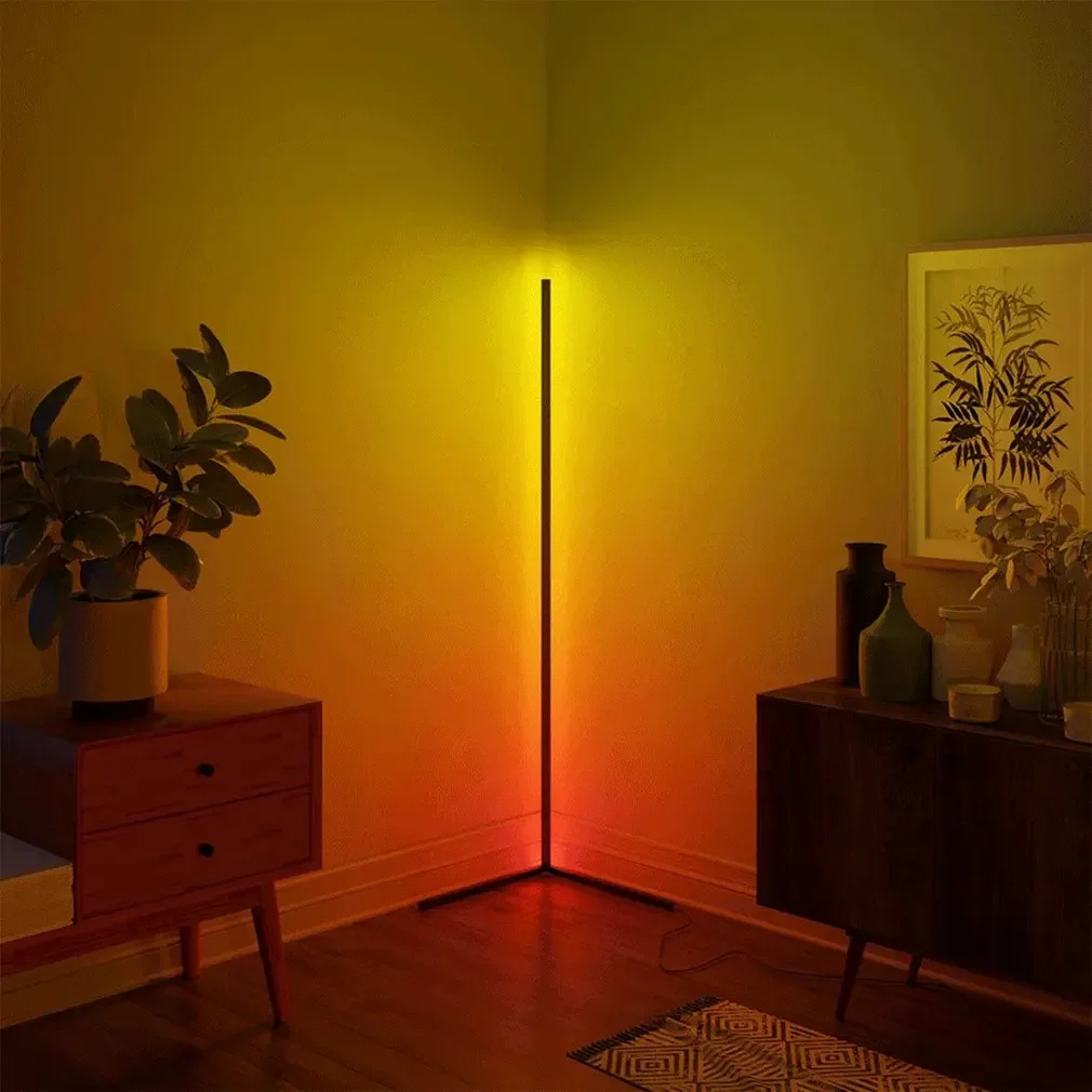 

Floor Lamp RGB-Changing Dimmable With APP And Remote Control Colorful Lamp 60" Corner Decoration Lamp For Living Room Bedroom