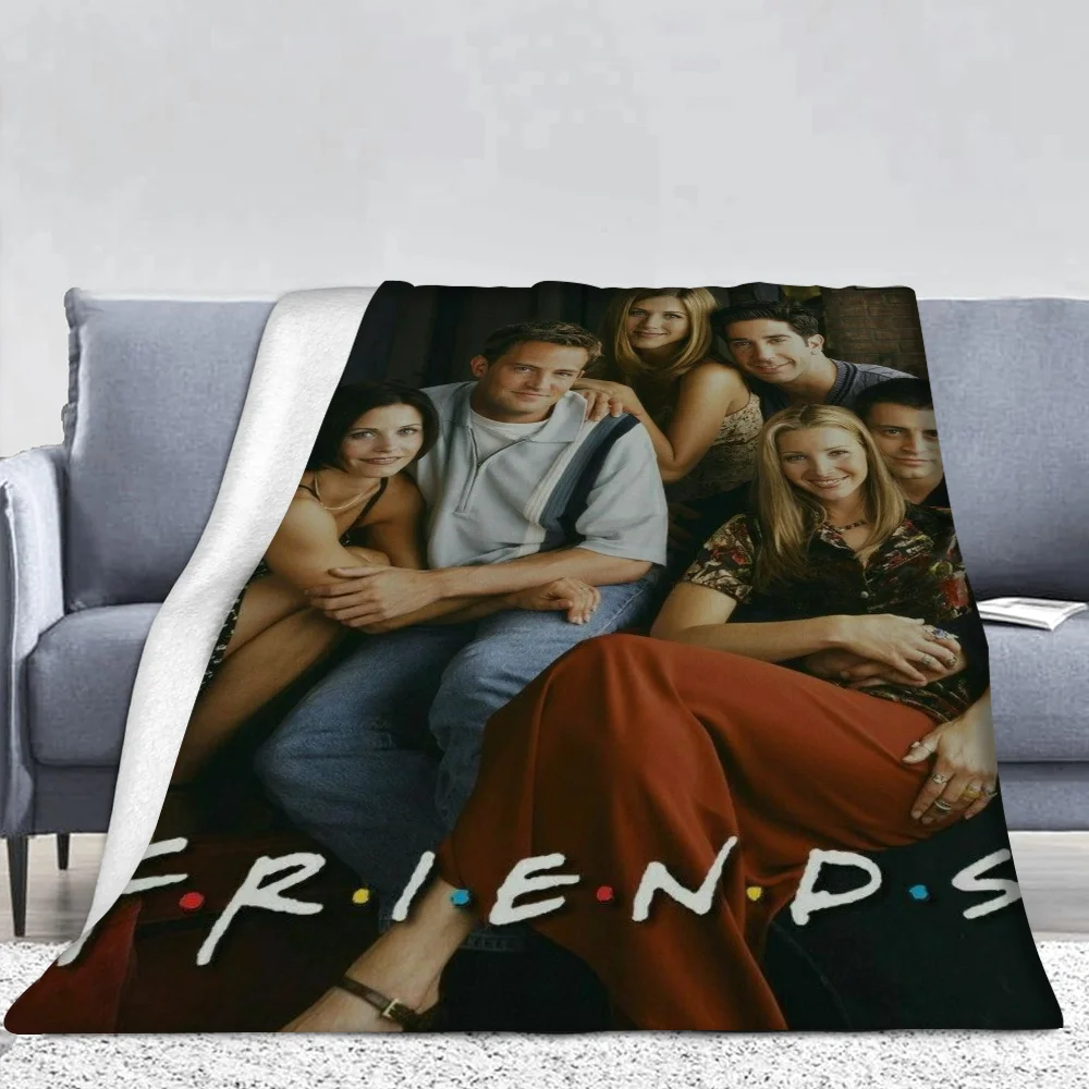 Friends 장 고급 담요, 소파 커버 담요, 니트 격자 무늬 가정 및 장식 비치 타올, 극세사 침구 던지기