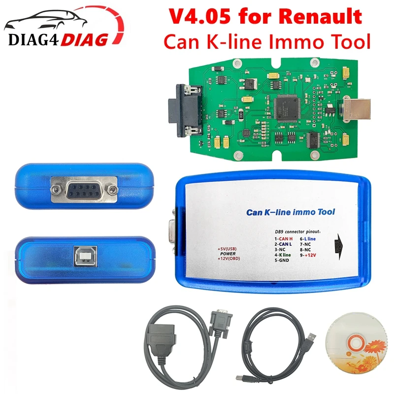 Per Renaultman Can K-Line Immo V4.05 Adatto Per Can K-Line Obd2 Strumento Programmatore Per Auto Leggi/Scrivi Strumento Diagnostico Eeprom