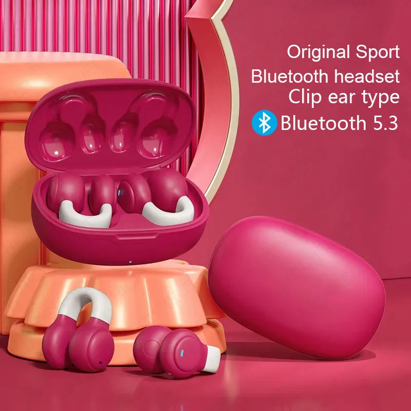 

Mini Ear Clip Bluetooth Headphones Wireless Earphone 380mAh Charging Bay Hifi Headset Earbuds For Xiaomi Huawei iPhone Earphones