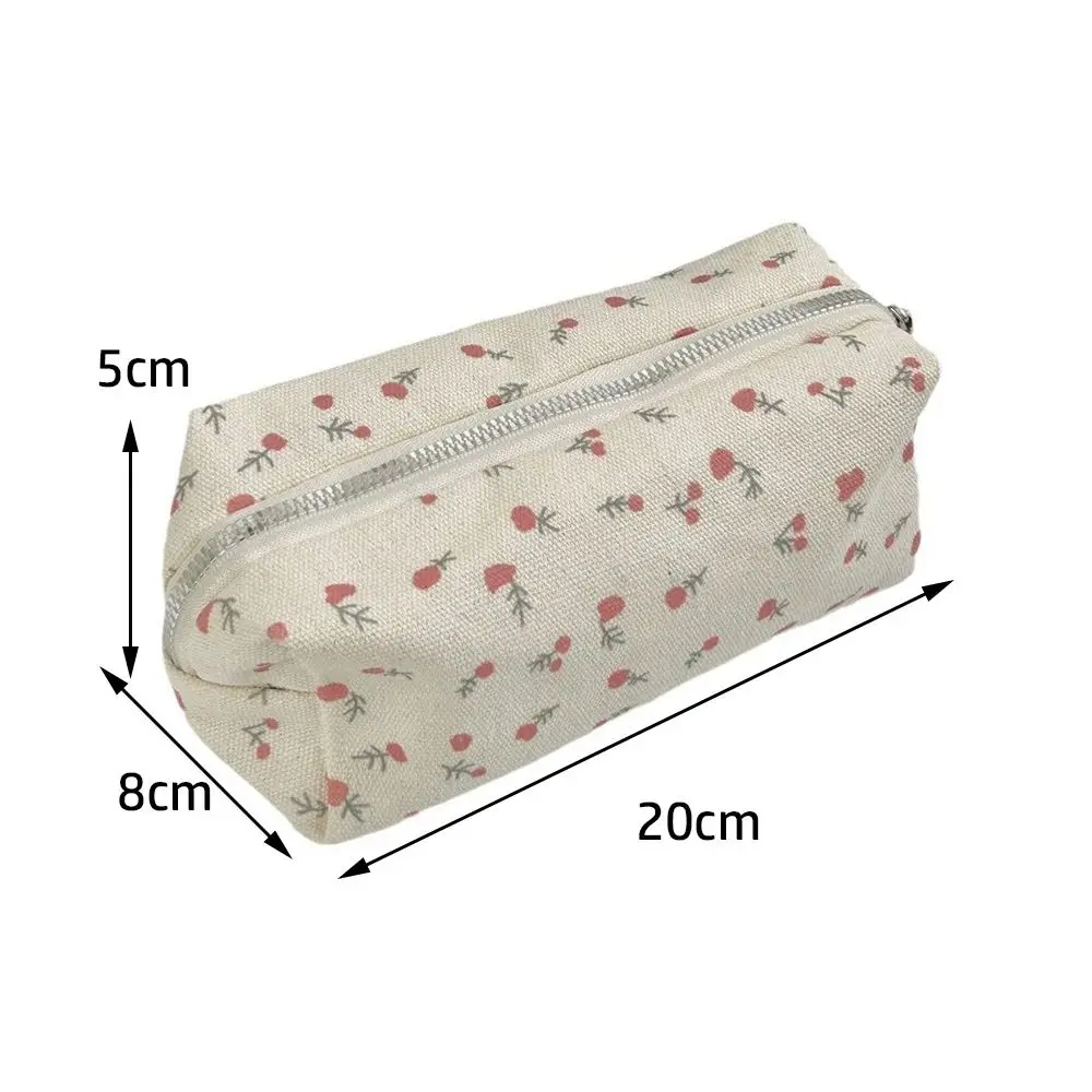 INS Floral Print Pen Bag Large Capacity Multifunctional Pencil Case Stationery Organizer Students 6