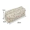 INS Floral Print Pen Bag Large Capacity Multifunctional Pencil Case Stationery Organizer Students 6