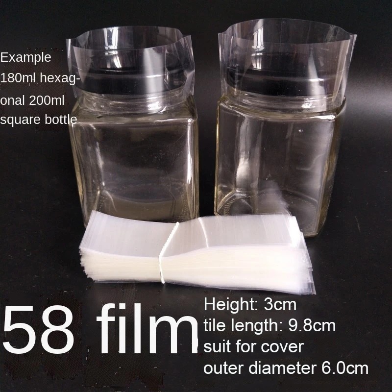 2021 Sale 400pcs/lot Pvc Transparant Heat Shrink Bands For Water Proof Sealing Film Dia 60mmxheight 30mmx Laid Flat Width 97mm