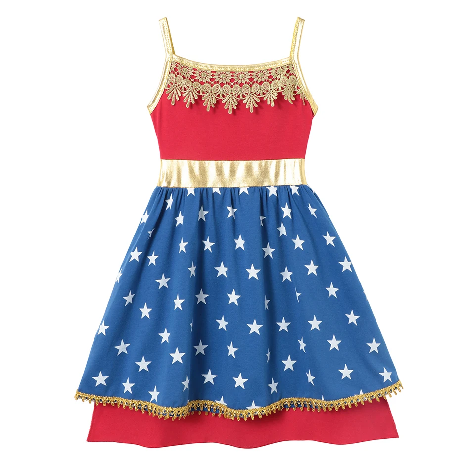 thumbnail image 1 of Disney-vestido de Frozen para niña, disfraz de Rapunzel, sirena, Ariel, Cenicienta, Princesa, ropa informal de verano, 1 of 5
