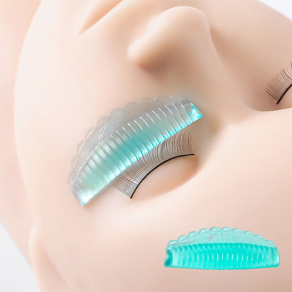 4쌍 재사용 가능 실리콘 3D 속눈썹 펌 라미네이션 패드 속눈썹 리프팅 롯드 키트 속눈썹 컬러 어플리케이터 도구