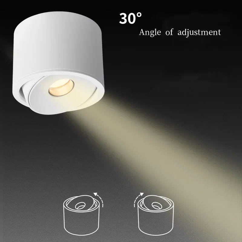 Dimming 3&deg;8&deg;15&deg;24&deg; Beam Angle LED Ceiling Light 5W7W9W Surface mounted downlight Hotel Exhibition Hall Museum Key lighting