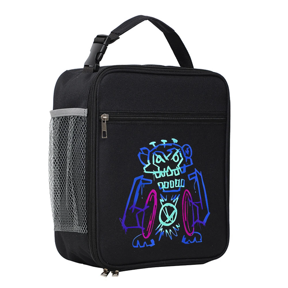 Arcane League of Legends Lunch Bag Cartoon Bento Bag Food Insulation Tote Anime Cute Handbags Casual Accessories Christmas Gifts 3