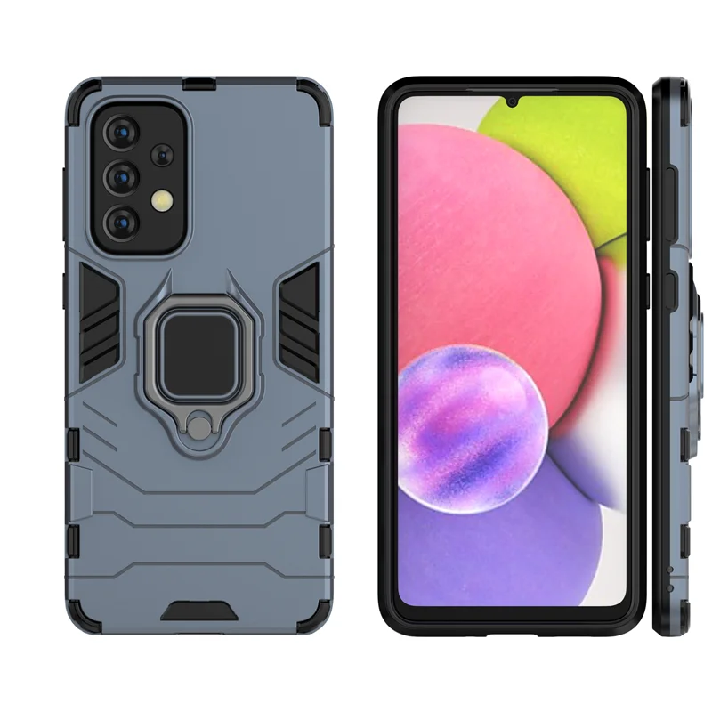 Противоударный армированный чехол для OPPO Reno 6 7 Pro чехол-бампер с кольцом и