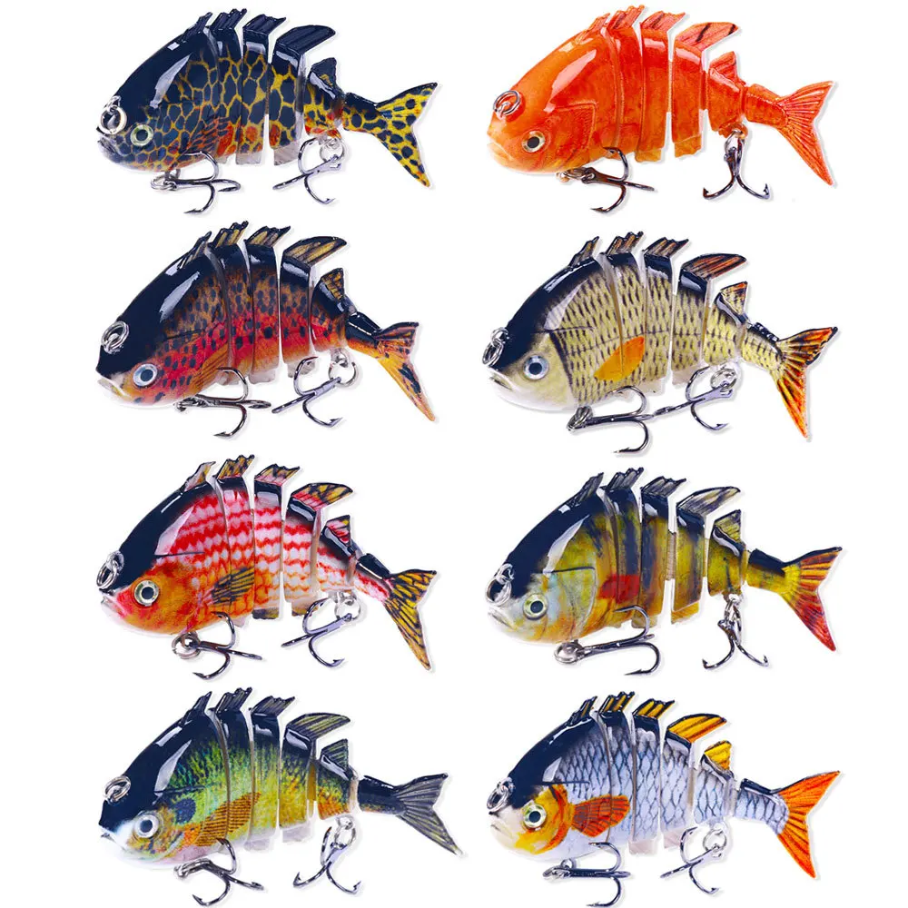 Sinking Wobblers Fishing Lures 8cm-15g 6 Multi Jointed Swimbait Hard Artificial Bait Pike Bass Fishing Lure Crankbait