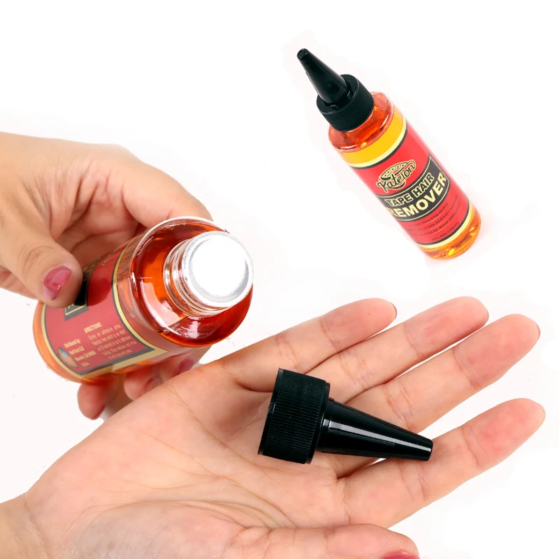1 Bottle Hair Glue Remover For Remove Hair Extension Tape & Toupee 4Fl.oz (118ml) Wig Glue Remover Yellow Liquid Tape Remover