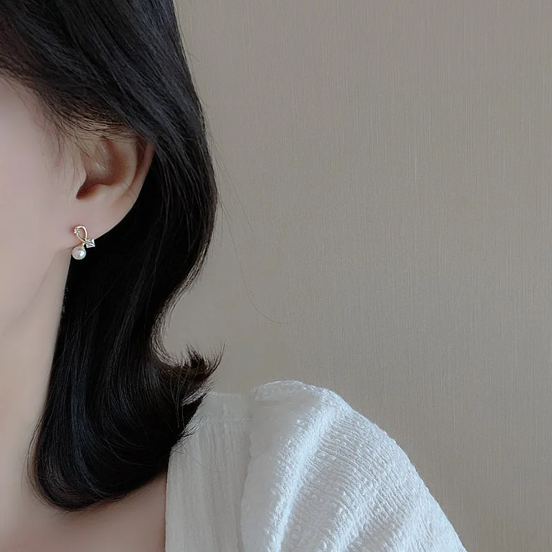 Koreanische Exquisite Libelle Herz Schmetterling Ohrringe Für Frauen Bling Zirkon Stud Ohrring Mädchen Hochzeit Party Süße Schmuck Brincos – Detail 6