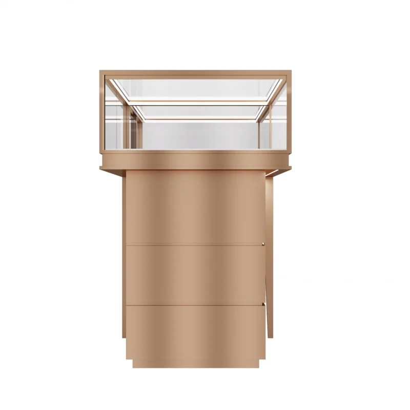 Custom.2023 현대 럭셔리 장식 주얼리 쇼룸 카운터 디자인, LED 조명 유리 주얼리 디스플레이 쇼케이스 인테리어