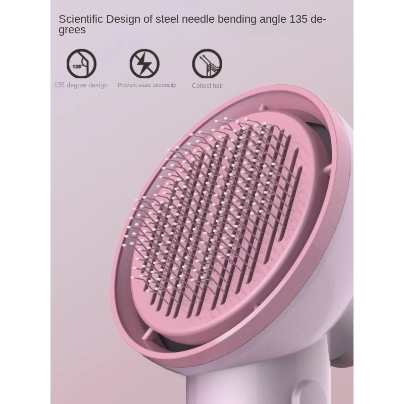 Pet Grooming Hair Dryer with Brush, 2 in 1, No Noise, Negative Ion, Ample Power, 360 Be in a Drain Tools