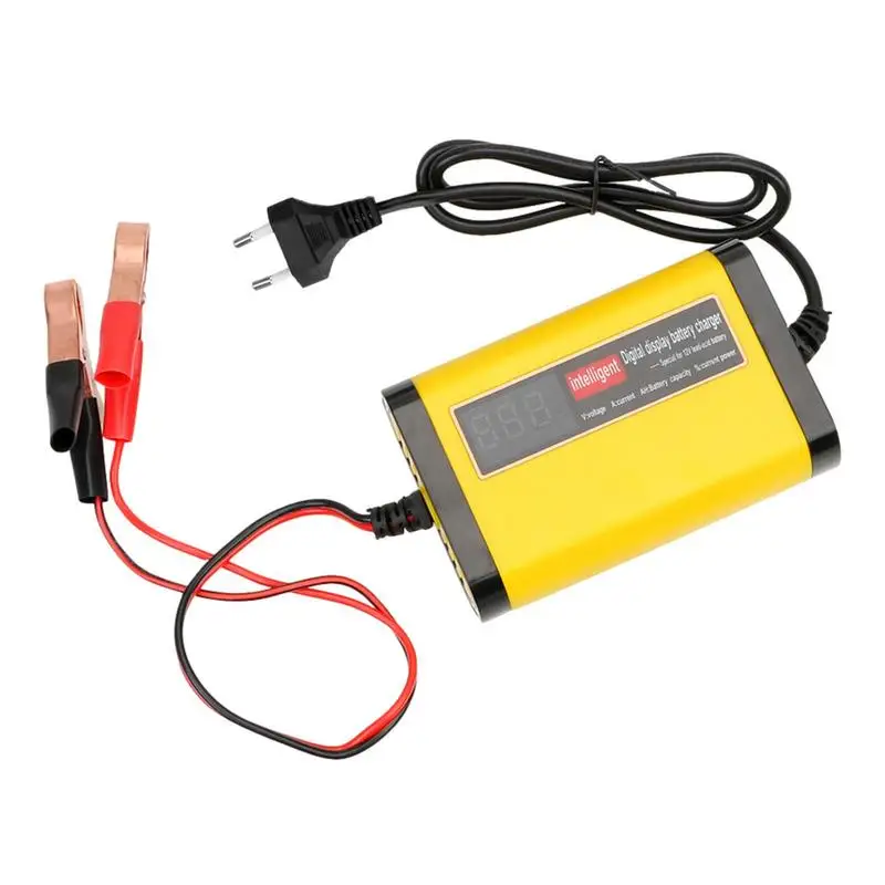 Caricabatteria Per Auto Di Grande Potenza 2A 12V Per Auto Moto Camion Moto Agm Piombo Acido Pb Gel Display Lcd Ricarica Intelligente
