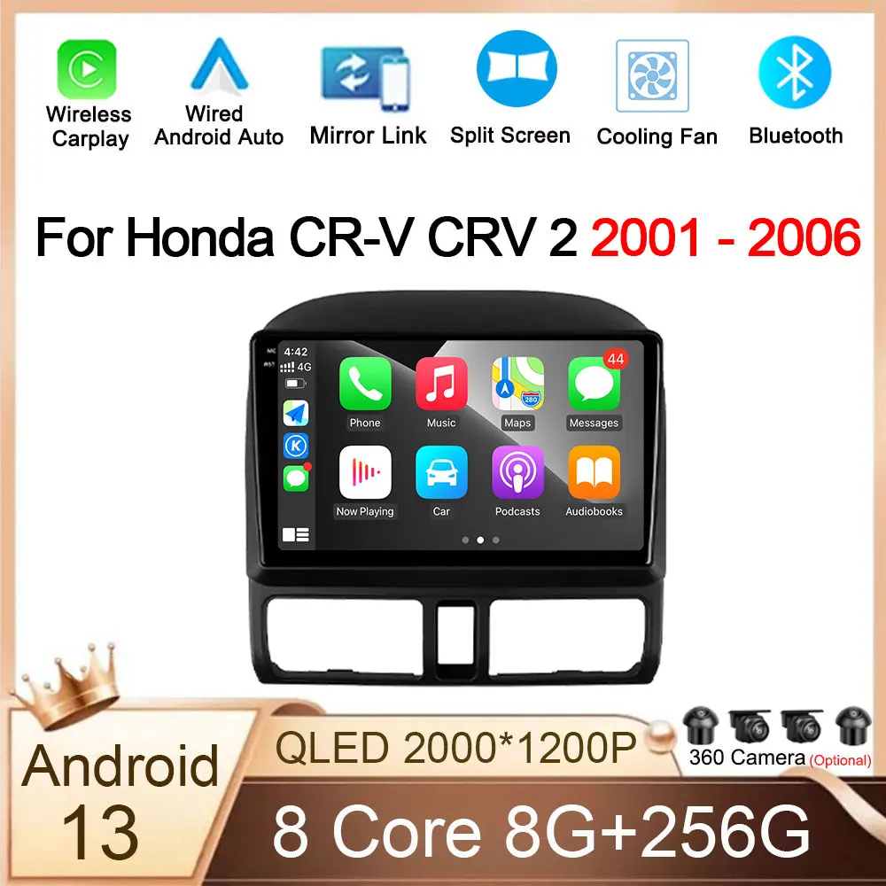 

Touch Screen Android 13 Auto For Honda CR-V CRV 2 2001 - 2006 Car Radio GPS Navi Carplay Multimedia Video Player NO 2Din DVD