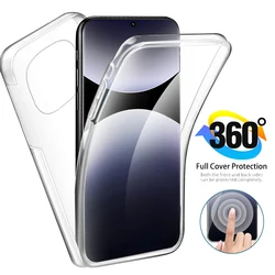 Dual-Sided Crystal Clear 360° Protective Case - Full Coverage Transparent Shell for Redmi Note 14 Pro+ 5G (Global) (Transparent)