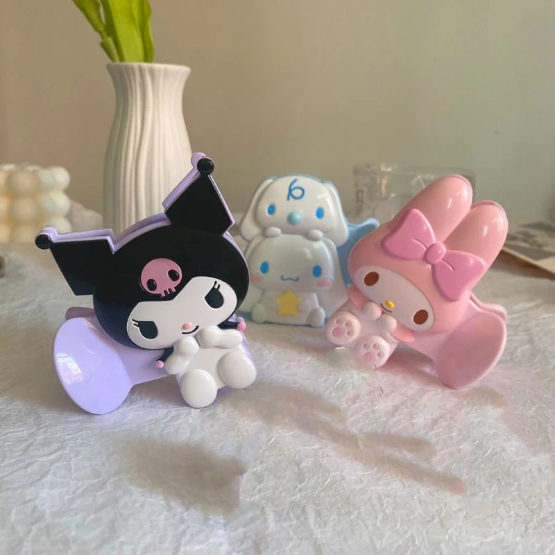 

New Kawaii Sanrio Cinnamoroll Hair Clip My Melody Kuromi Cartoon Cute Back Of The Head Clip 3D Hair Card Children'S Day Gift