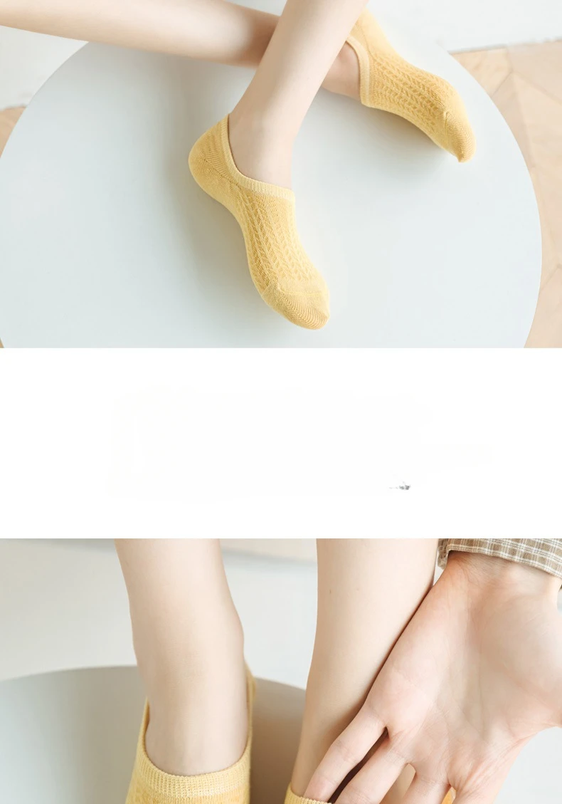 5/10 pár női láthatatlan hajóhálós nyári szilikon csúszásmentes chaussette boka mélyen dekoltált női bemutató lélegző vékony_voghion.com