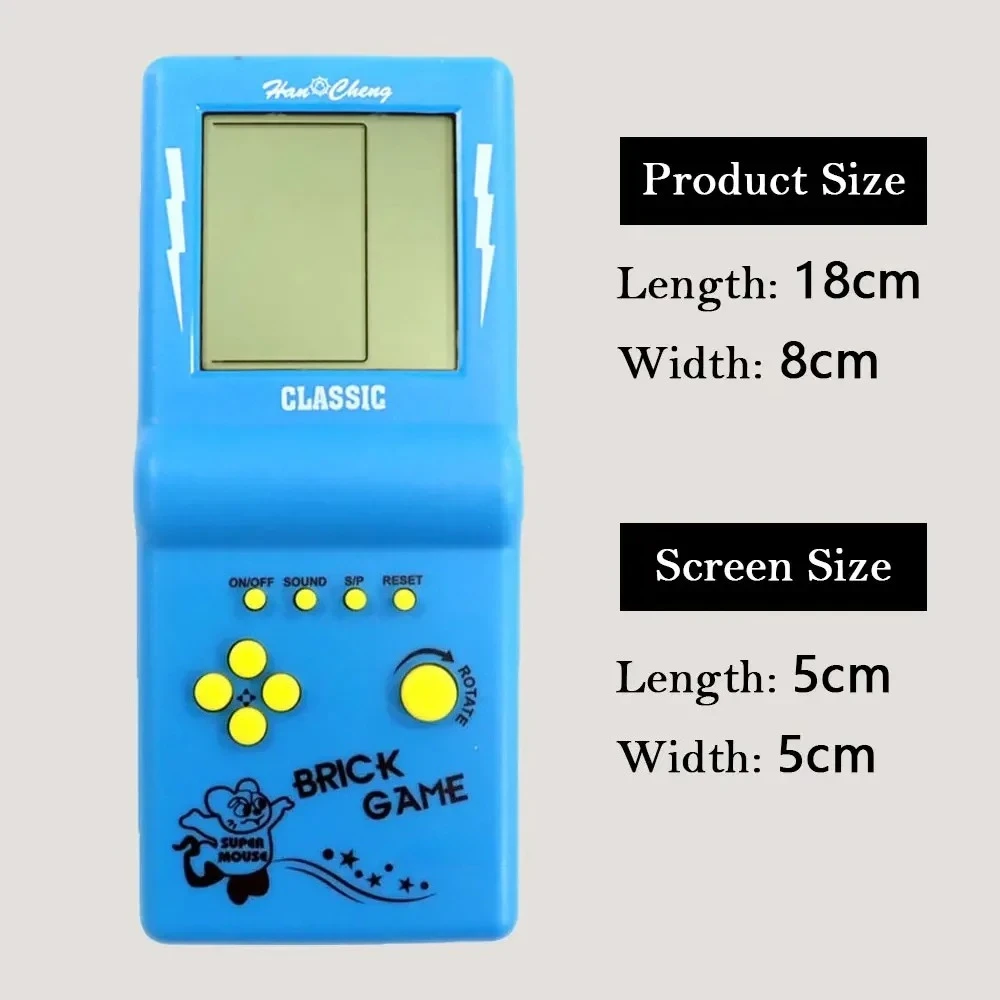 Console portatile con ampio schermo e 23 giochi integrati per Tetris, classico gioco retrò, puzzle per bambini e ragazzi._voghion.com