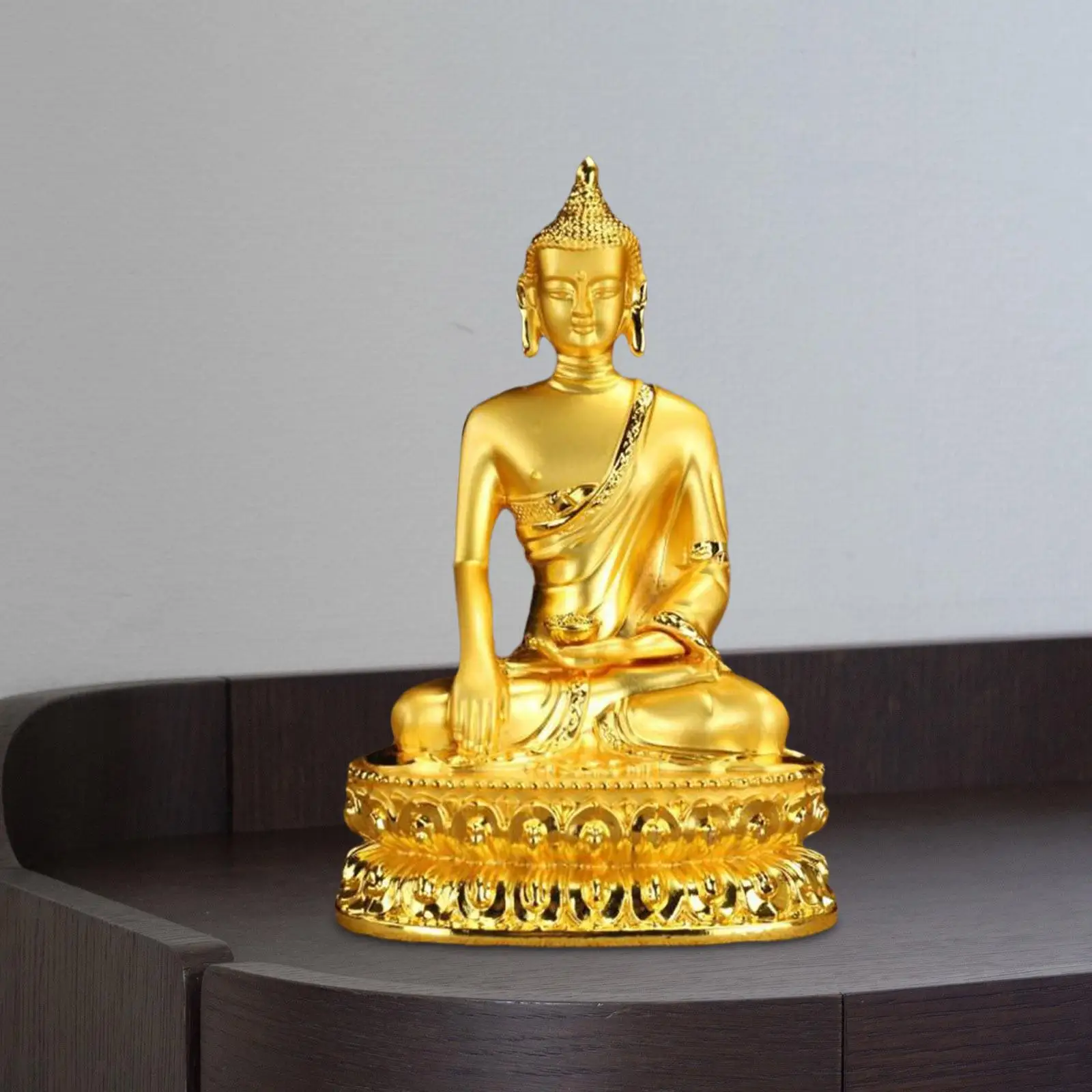 

Thailand Buddha Figurine Buddha Sculpture Collectibles Fengshui Decor Small Thai Buddha Statue for Shelf Bedroom Temple Decor