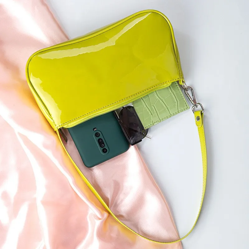 Retro Solid Color PU Leather Shoulder Bag Fashionable Women's Casual Designer Hobo Underarm Bag Handbag