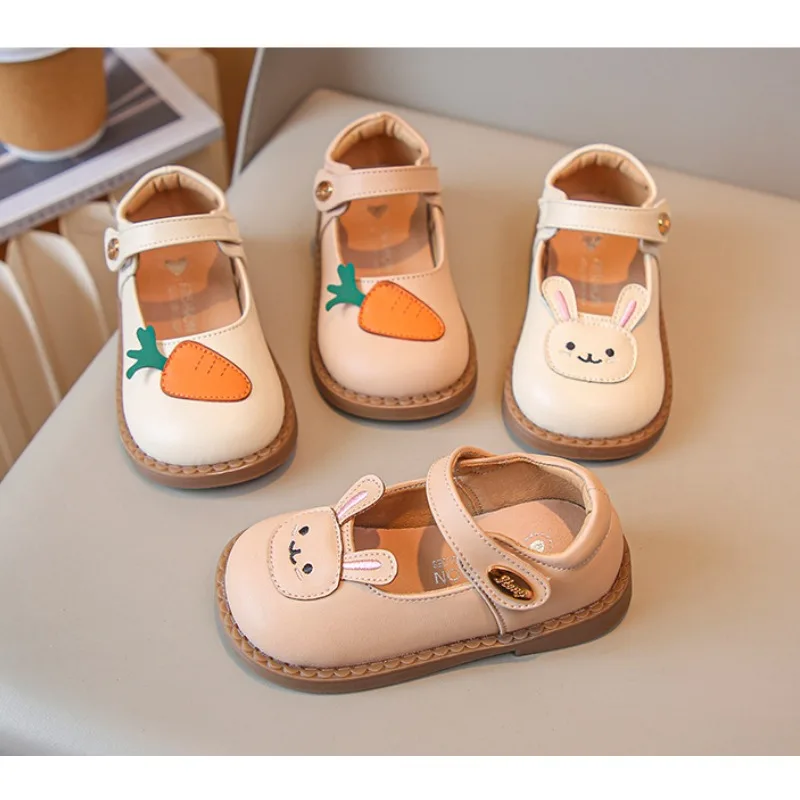 Cartoon Kid Leather Shoe 1-3 Year Old Princess Shoes Infant Walking Shoes Soft Sole Baby Shoe Single Girl Shoe Kid