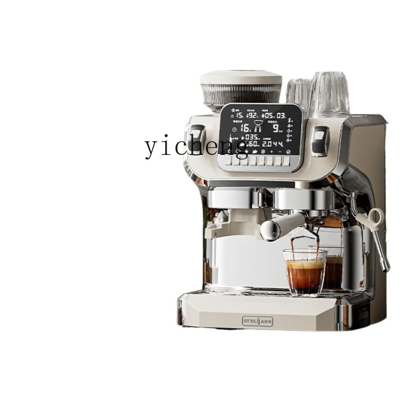 

ZF Coffee Machine Commercial Double Heating Full & Semi Automatic Grinding Integrated Professional Small Household