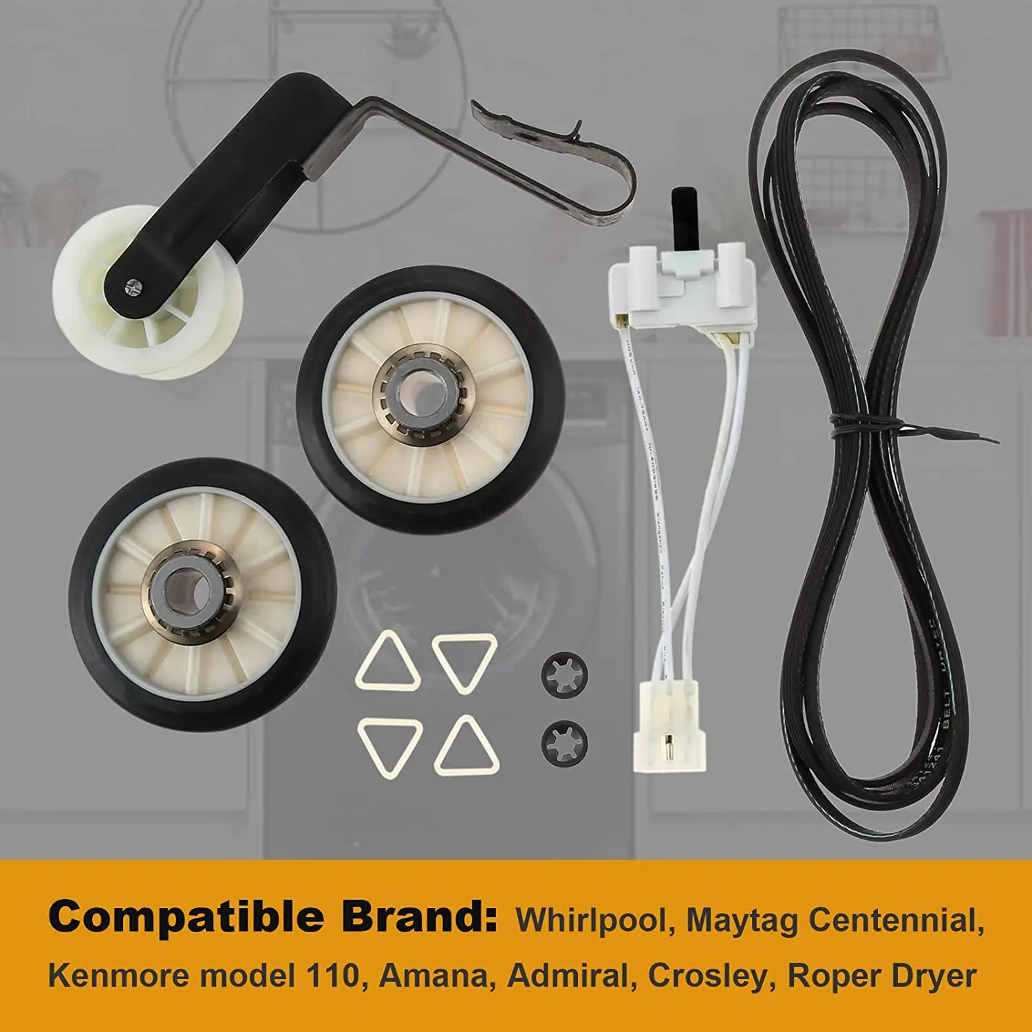 4392065 349241 t 건조기 수리 키트 341241 드럼 벨트 래치 아이들러 풀리 롤러는 Whirlpool Maytag용으로 교체됩니다. 660996 8066065 3406107