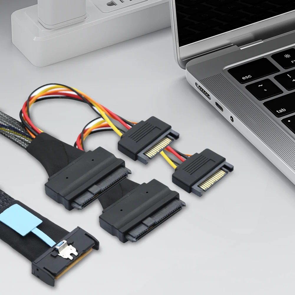 Slimline-sas Mcio 8i Cabo Adaptador Conector Cabo de Transmissão de Dados para Computador pc 74 a 2-sff 8639 50cm Servidor - Imagem 4