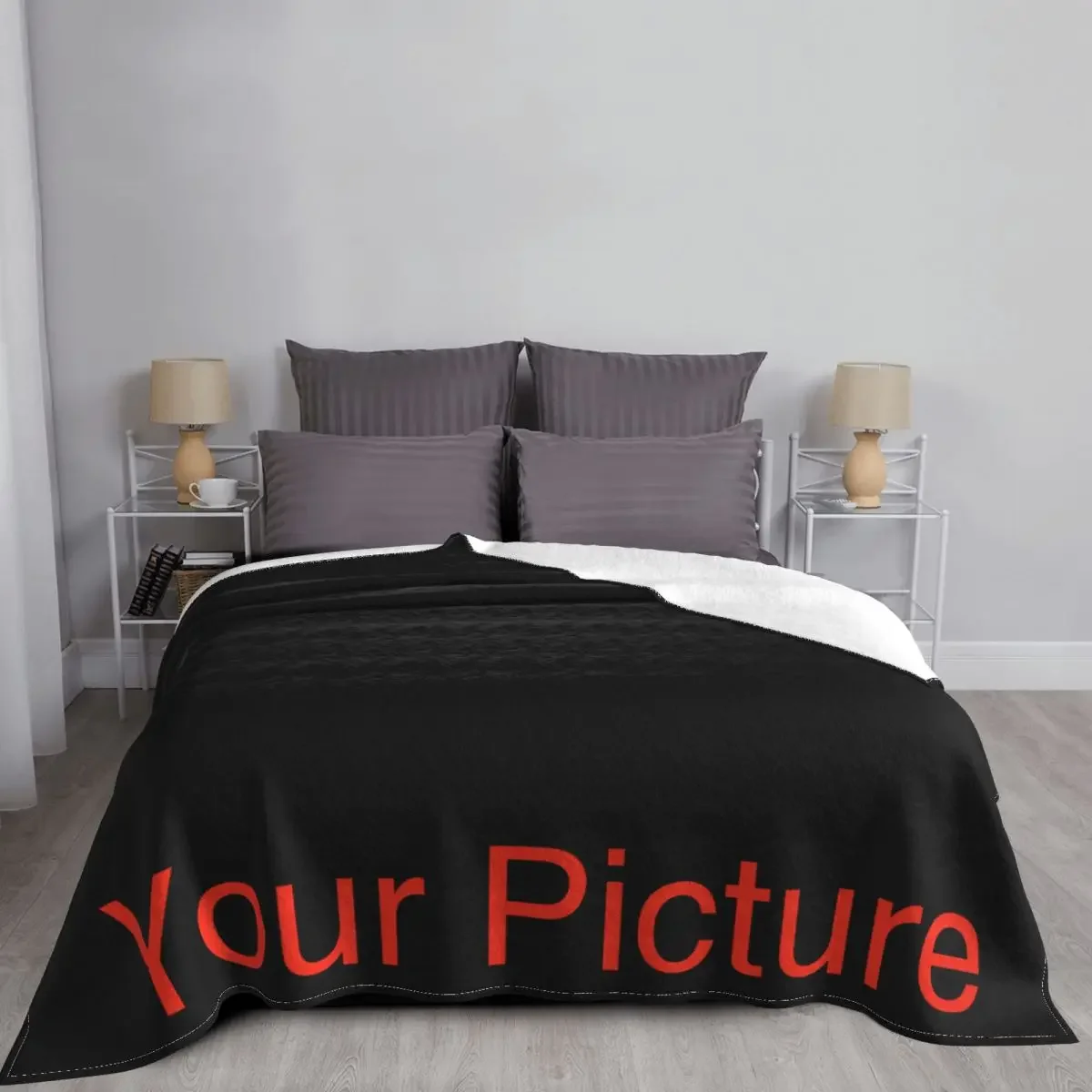 Your Picture Blanket Cover Coral Fleece Plush Customized DIY Print on Demand Dropshipping Warm Throw Blankets for Bed Bedspread 3