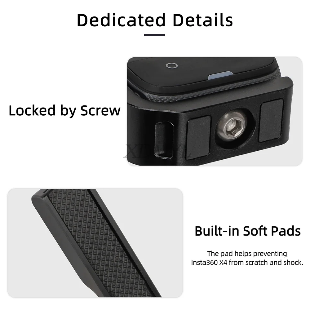 Besttoolifes Supporto magnetico a sgancio rapido per Insta360 X5 X4 X3 X2 Ace/Ace Pro staffa per fotocamera supporto base in metallo con adattatore pieghevole a due poli (set