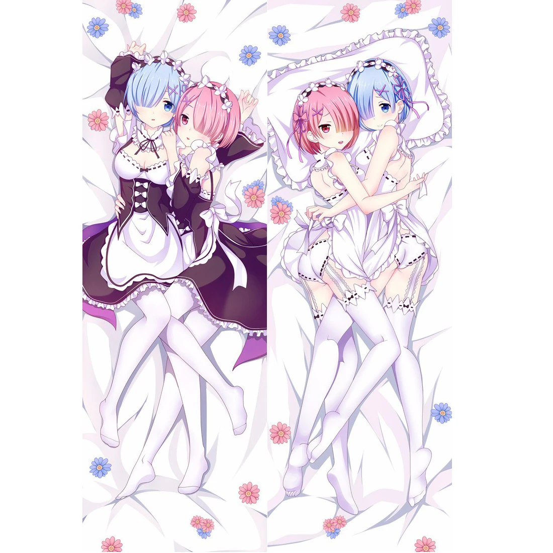 Rezero Kara Hajimeru Isekai Seikatsu Rem Ram Japanese Anime Hugging