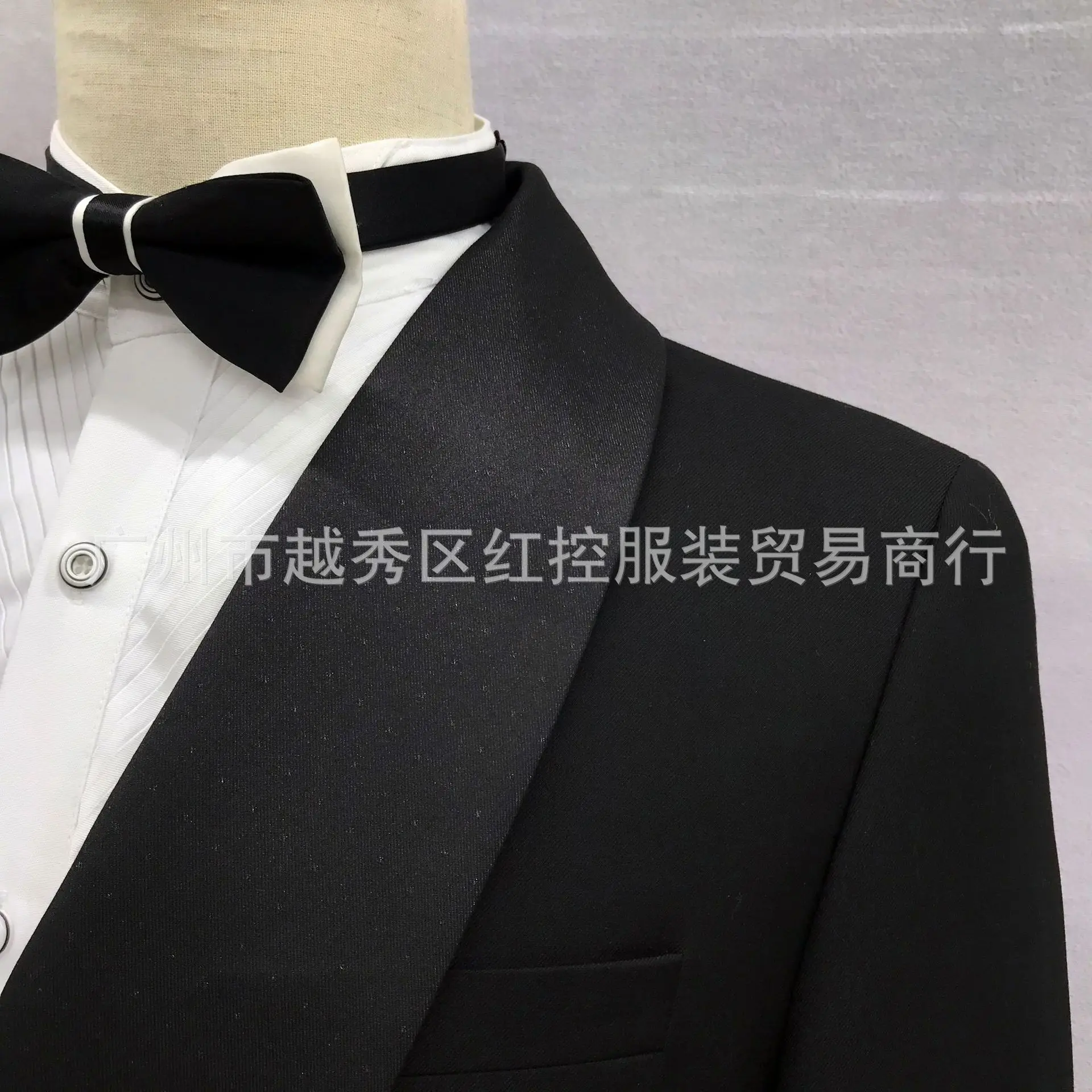 Mens Suit Fashion Black Suits for Men Slim Fit Double Breasted Blazer Pants 2 Pieces Set Prom Wedding Business Men Suit Shawl Lapel Tuxedo