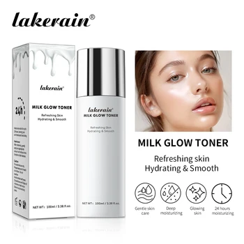 Milk Glow Toner Brightening Skin Powerfully Moisturizes Relieve Dry And Tired Skin Locks In Moisture Beauty Skin Care 100ML
