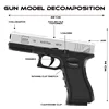 New Black Toy Gun. Automatic Shell Ejection Soft Bullet Air Gun, Empty Hold Hanging Machine, Automatic Loading 4