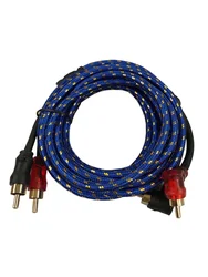 Premium Pure Copper Audio Cable for Car Audio System Enhancement - 2 RCA to 2 RCA Signal Cable (3 meters)