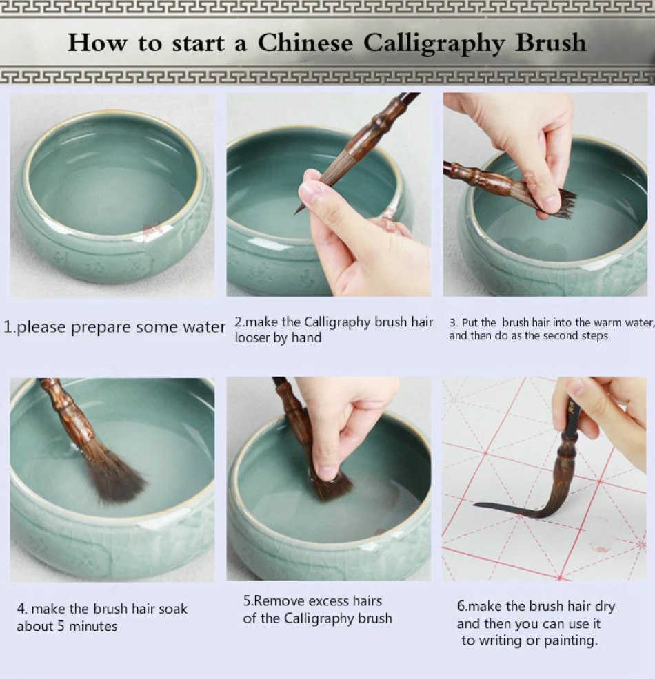 Pintura de Cabelo Ouyang Zhenqing Executando Roteiro Regular Caligrafia Escova Múltipla Pincel Caneta Tinta China Xun Yan 18 Computers & Electronics
