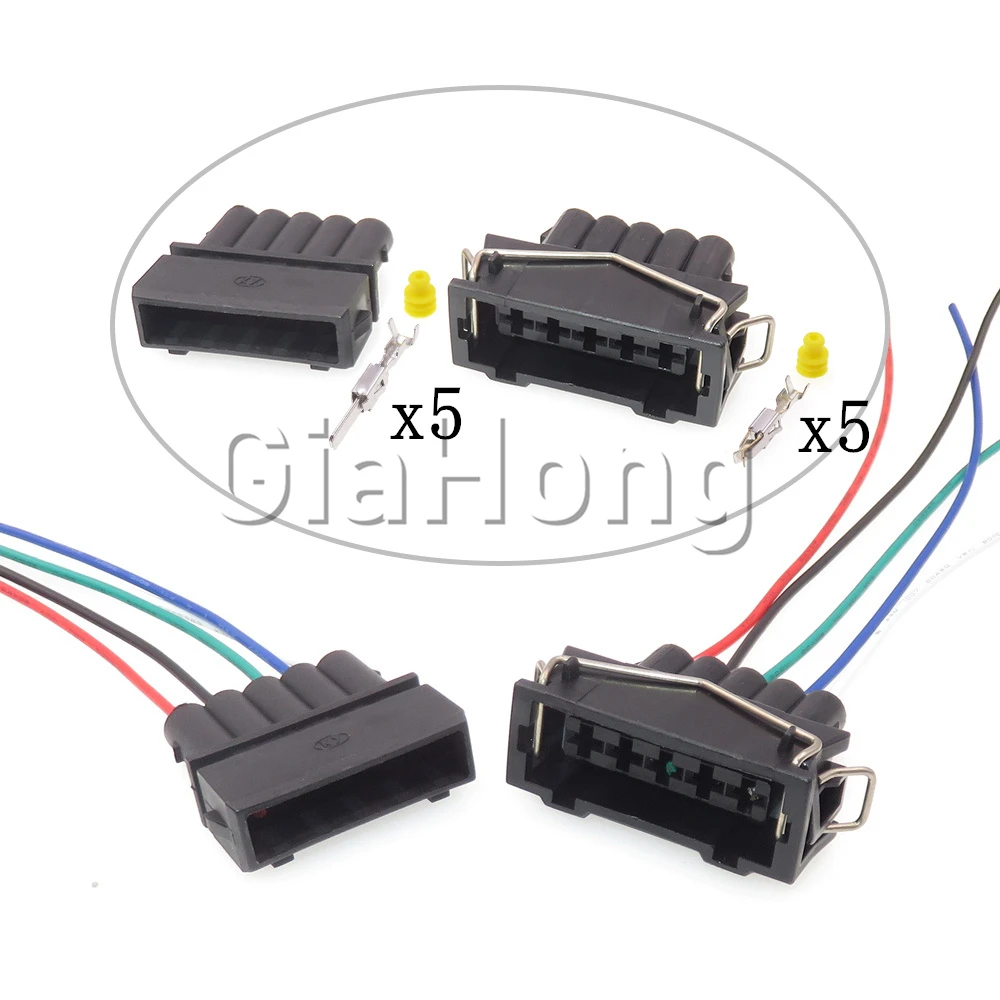 

1 Set 5 Ways Auto Parts 357 972 755 357972755 357972765 Starter Plastic Housing Waterproof Socket For VW Car Sealed Connector