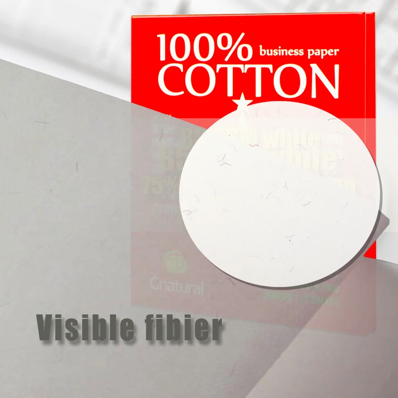 80gsm 100% Cotton Paper A4 210*297mm White Color Starch-free Waterproof 120 Sheets GCYT015 cotton linen paper
