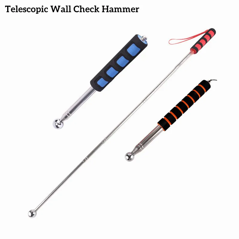 Telescopic Wall Check Hammer Adjustable Empty Drum Hammer Inspection Tool Rod For Walls Floors Ceilings Tiles hollow drum hammer,empty drum hammer