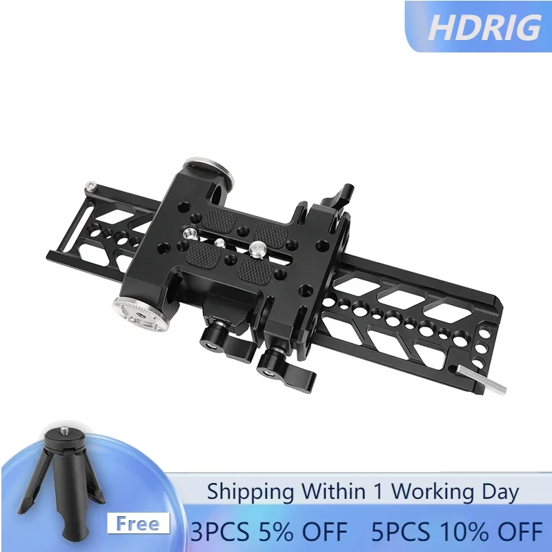 hdrig-10inch-dovetail-plate-and-qr-baseplate-with-double-rod-adapter-with-5mm-rod-ports-for-camera-accessories