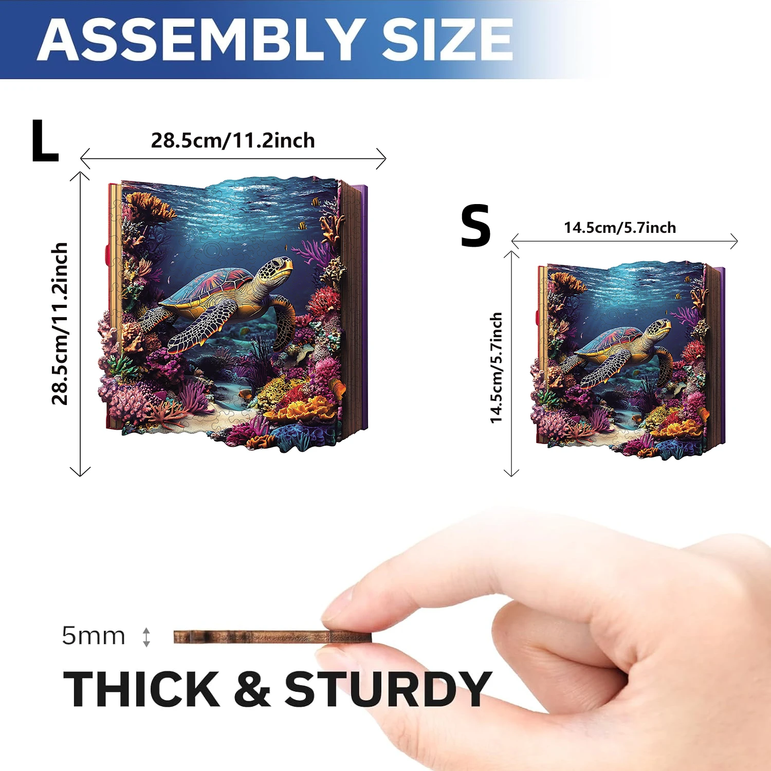 πΏ Tranquil Turtle: Mindful Wooden Art Puzzle for Relaxation & Focus 3